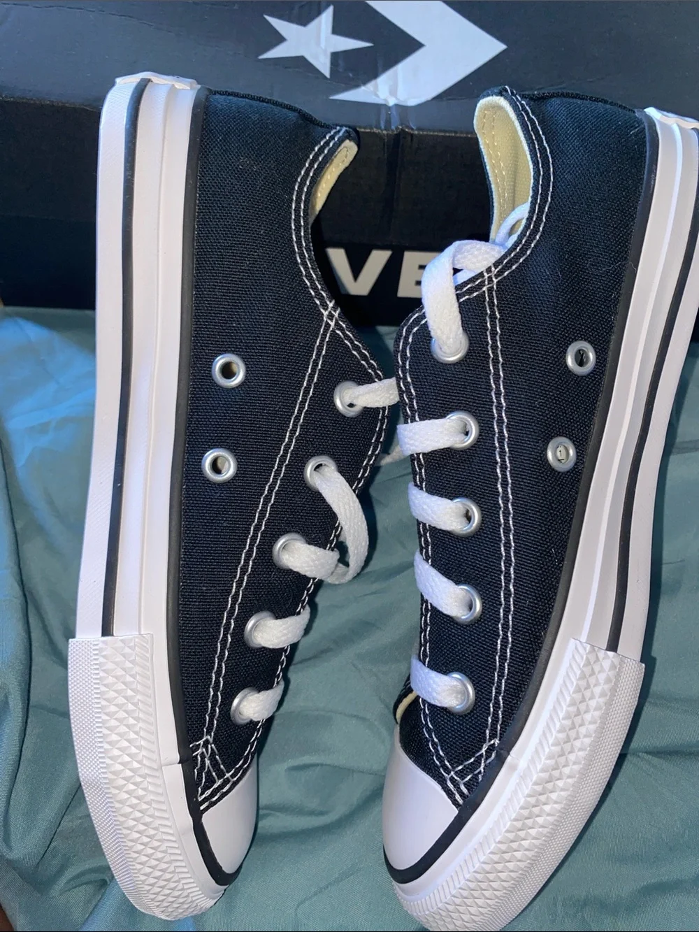 Brand new Converse Kids Black Canvas Low-Top Sneakers sz 1.5